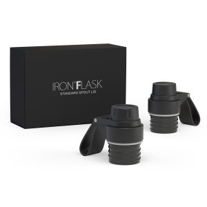 IRON FLASK Standard Spout Lid for Narrow Mouth Bottles, 2-Pack, BPA Free